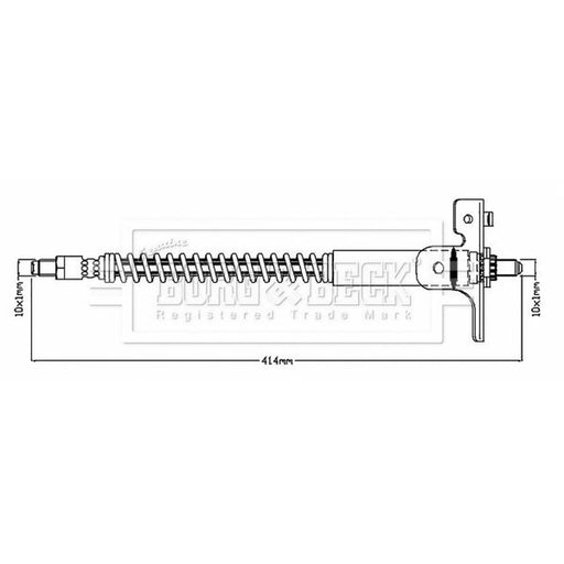 Borg & Beck Brake Hydraulic Hose Line Rear Right BBH7073