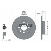 Textar 2 x Solid Front Brake Discs 92111303