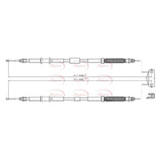 Apec Handbrake Cable Left Rear CAB1578