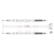 Apec Handbrake Cable Left Rear CAB1578