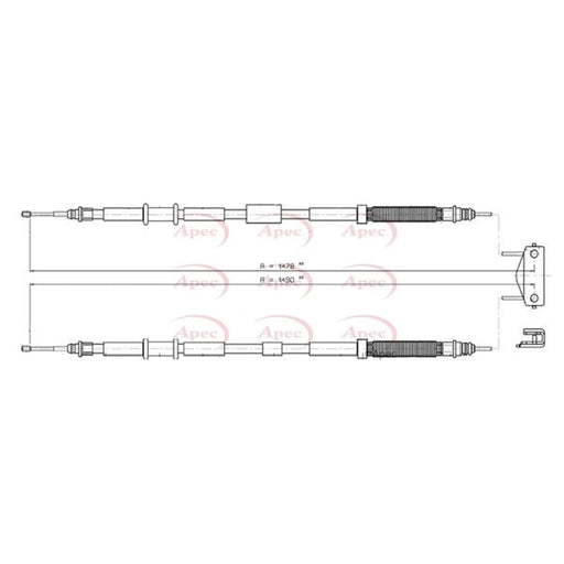 Apec Handbrake Cable Left Rear CAB1578