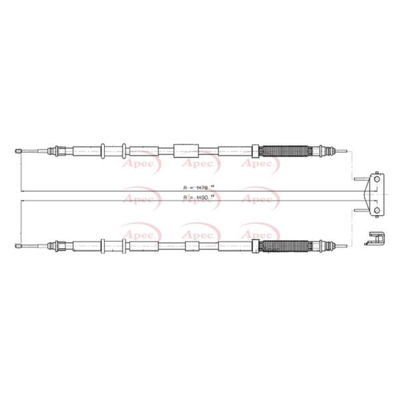 Apec Handbrake Cable Left Rear CAB1578