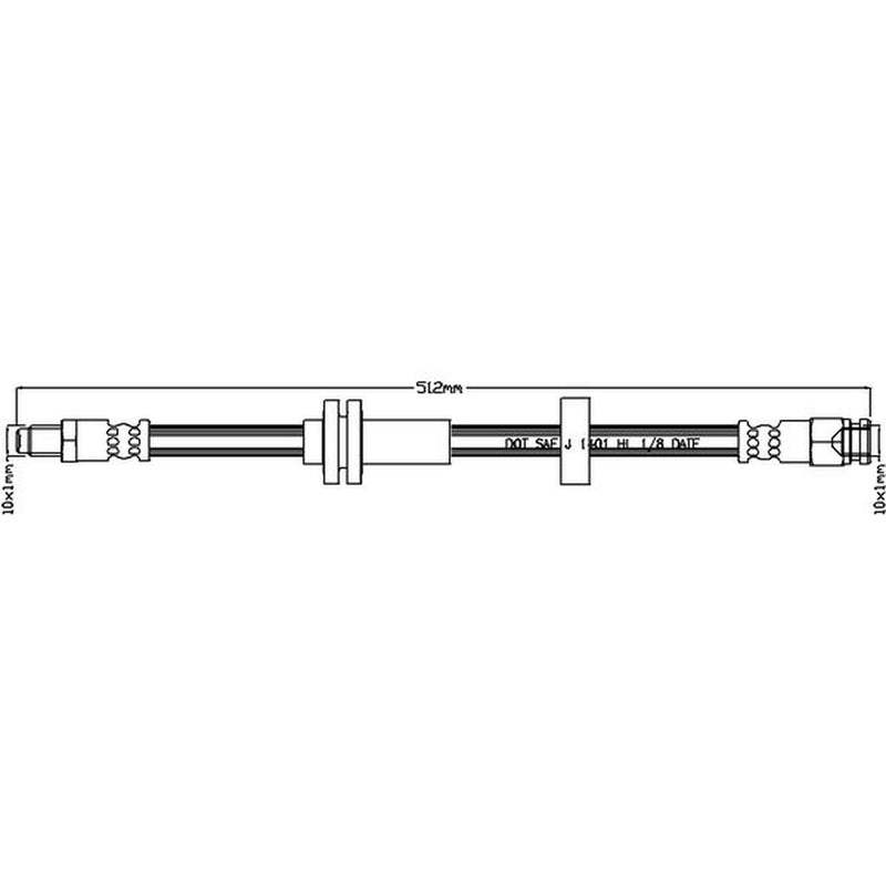 Juratek Brake Hydraulic Hose Line Front JBH1173