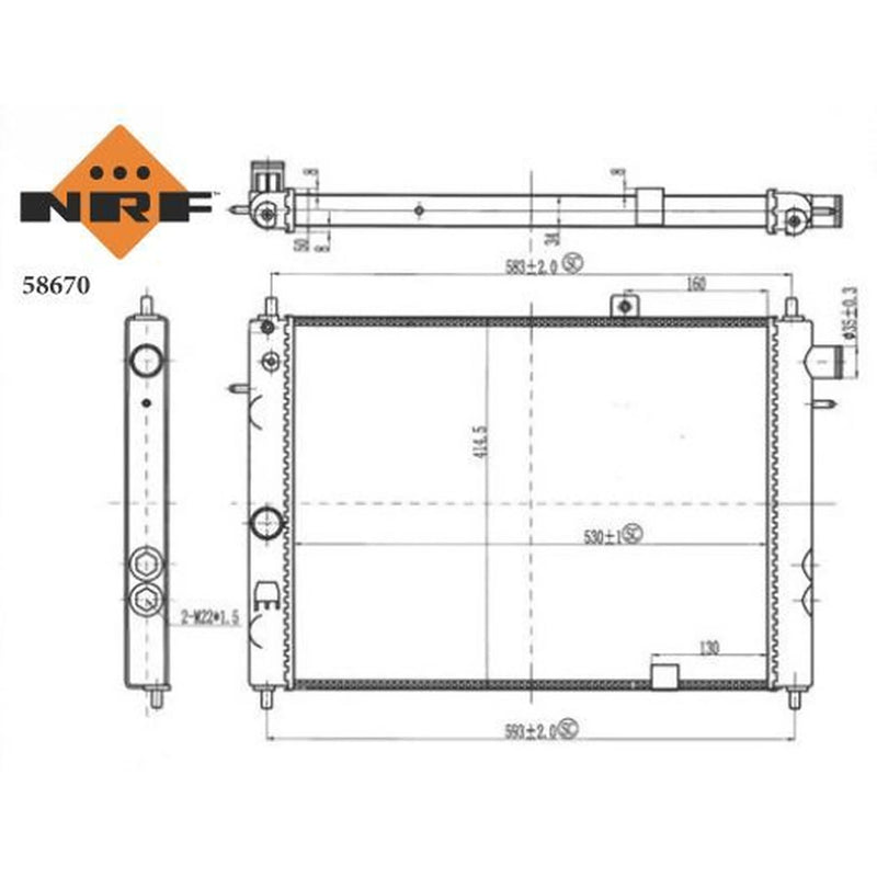 NRF Engine Radiator 58670