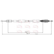 Apec Handbrake Cable Left Rear CAB1598