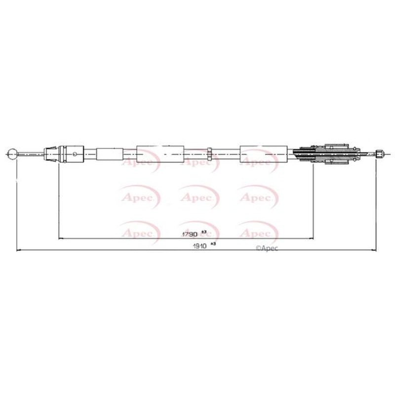 Apec Handbrake Cable Left Rear CAB1598