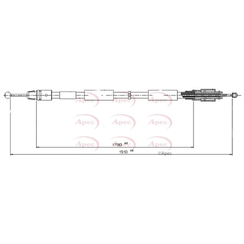 Apec Handbrake Cable Left Rear CAB1598