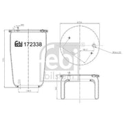 Febi Air Suspension Bellow 130mm Front 172338