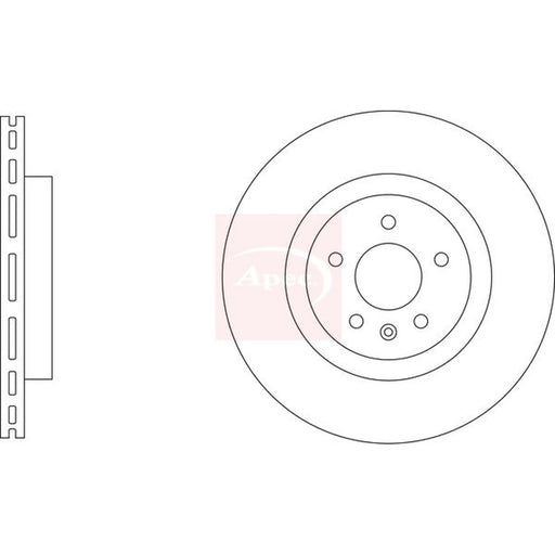 Apec 2 x Vented Front Brake Discs DSK3632