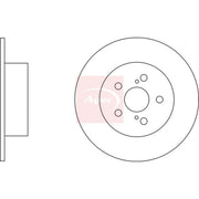 Apec 2 x Solid Rear Brake Discs DSK2287