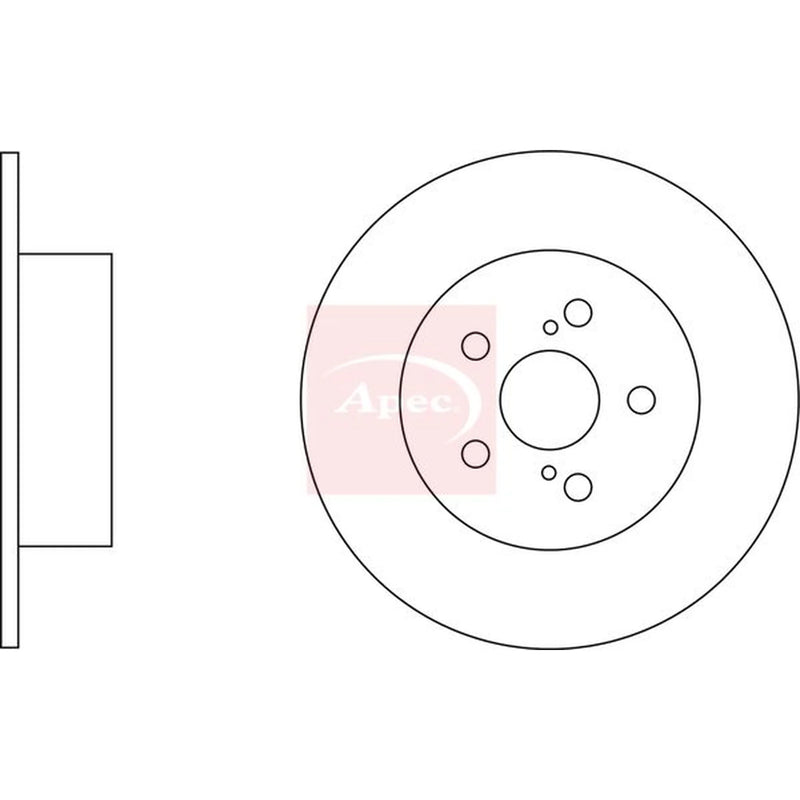Apec 2 x Solid Rear Brake Discs DSK2287