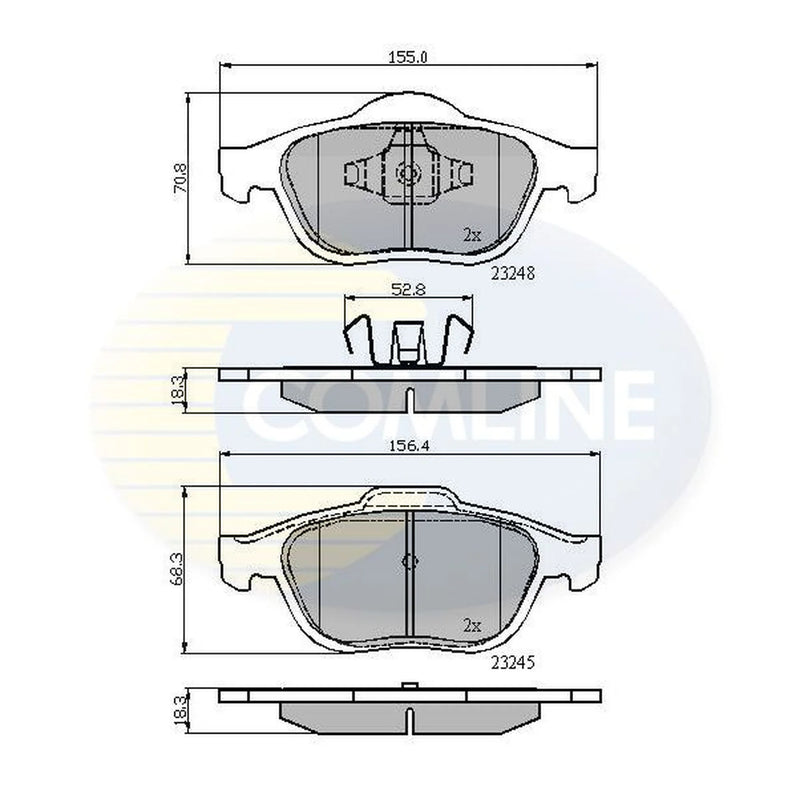 Comline Front Brake Pad Set CBP01116