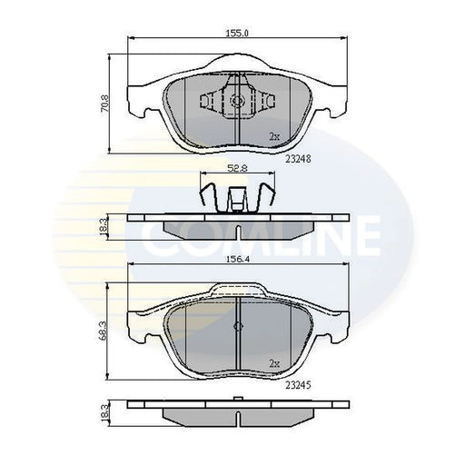 Comline Front Brake Pad Set CBP01116