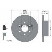 Textar 2 x Solid Brake Discs 93229100 OE 2996028 7188080