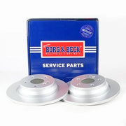 Borg & Beck 2 x Solid Rear Brake Discs BBD4663