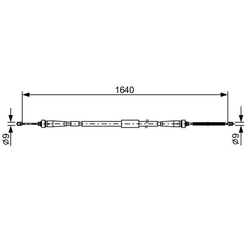 Bosch Handbrake Cable Right Rear 1 987 482 638