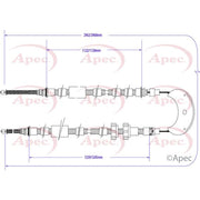Apec Handbrake Cable Left Rear CAB1526