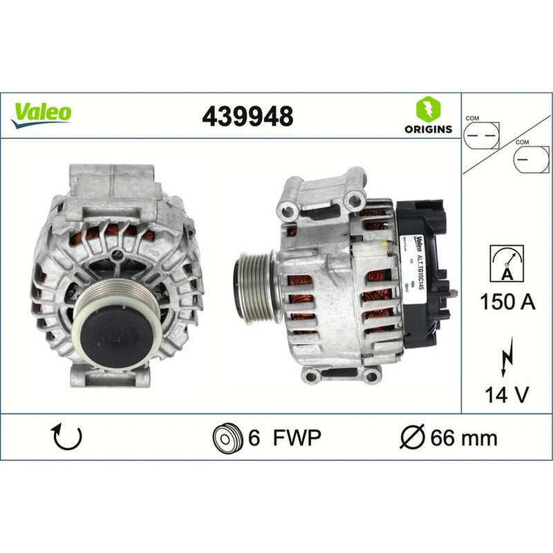 Valeo Car Alternator 12V 439948