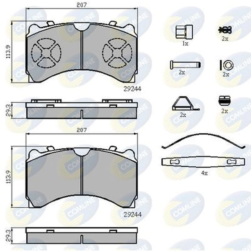Comline 4 x Rear Brake Pad Set CBP9081K