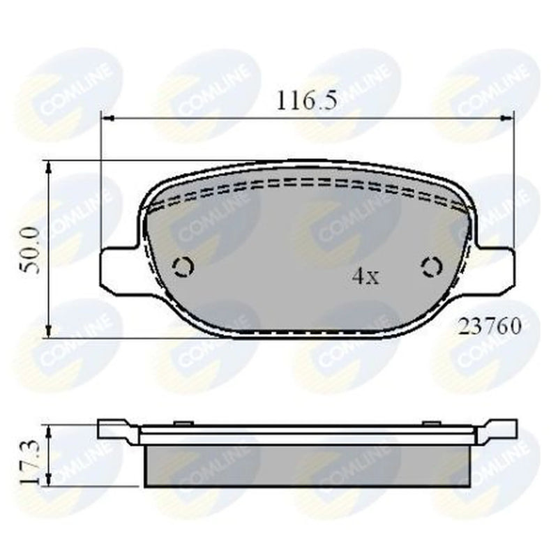 Comline Rear Brake Pad Set CBP01769