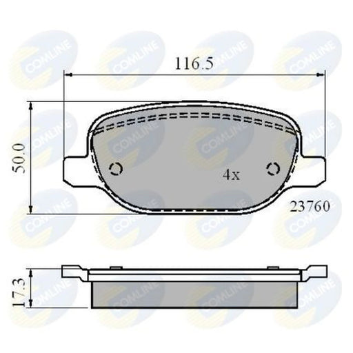 Comline Rear Brake Pad Set CBP01769