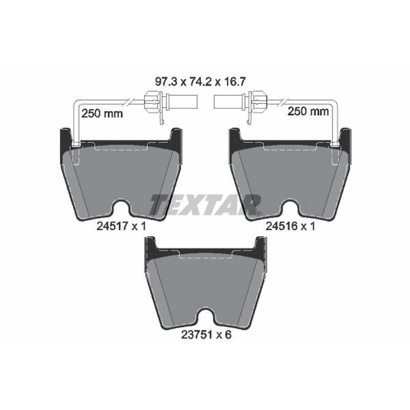 Textar Front Brake Pad Set 2451701