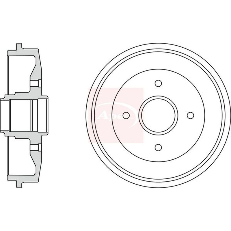 Apec Brake Drum Assembly Rear DRM9928