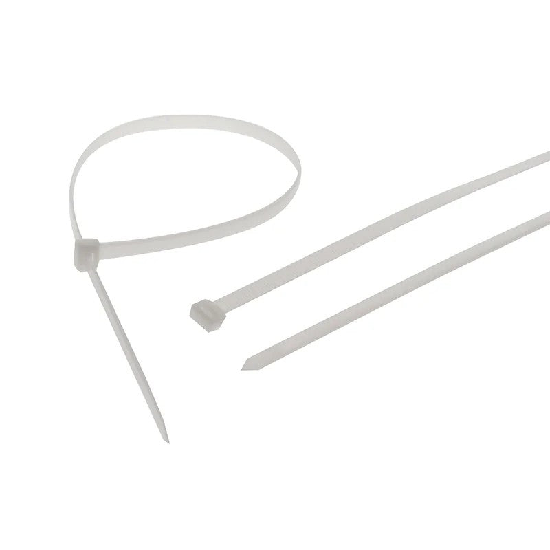 Faithfull Heavy-Duty Cable Ties White 9.0 x (Pack 10) 600-1200mm