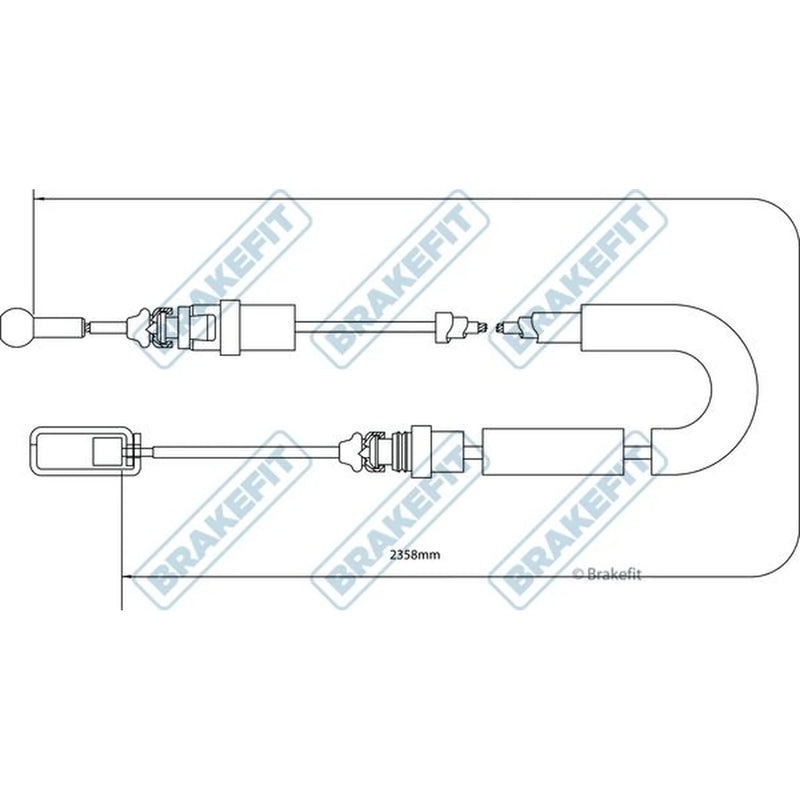 Apec Handbrake Cable Left Rear BBC3054