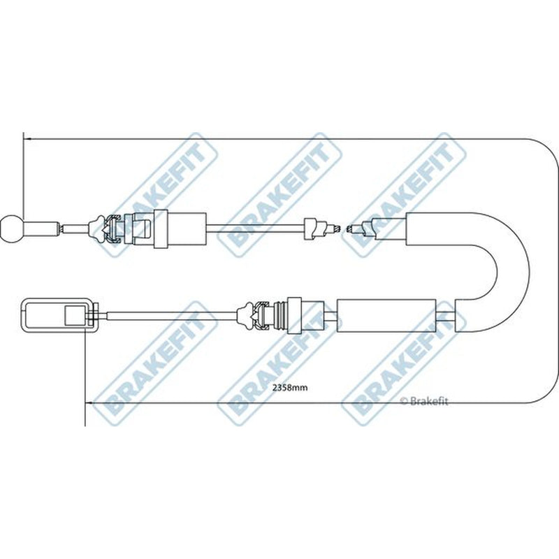 Apec Handbrake Cable Left Rear BBC3054