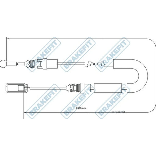 Apec Handbrake Cable Left Rear BBC3054