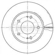 Borg & Beck 2 x Vented Front Brake Discs BBD5431