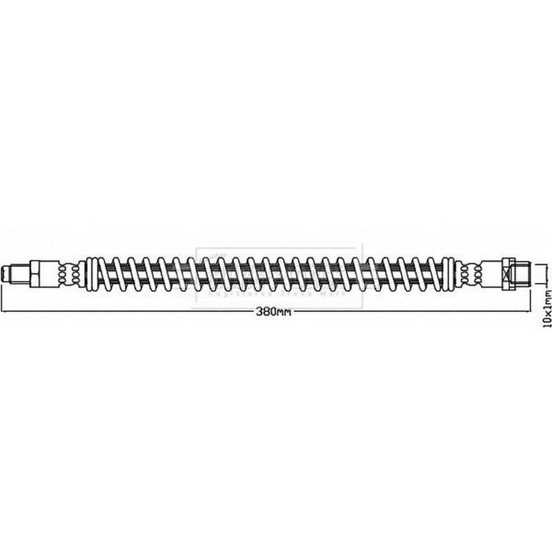 Borg & Beck Brake Hydraulic Hose Line Rear Left BBH8396
