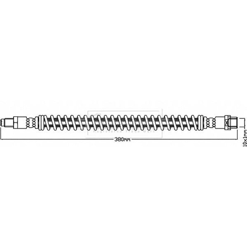 Borg & Beck Brake Hydraulic Hose Line Rear Left BBH8396