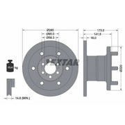 Textar 2 x Solid Front Brake Discs 93042801