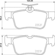 Brembo 4 x Rear Brake Pad Set P24175