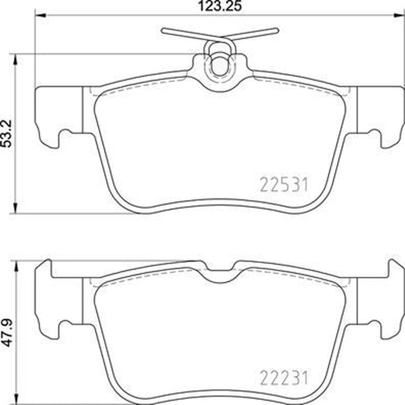 Brembo 4 x Rear Brake Pad Set P24175