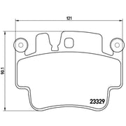 Brembo 4 x Rear Brake Pad Set P65009