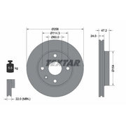 Textar 2 x Vented Front Brake Discs 92133500