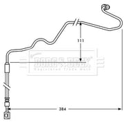 Borg & Beck Brake Hydraulic Hose Line Rear BBH7534
