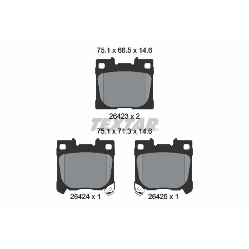 Textar Rear Brake Pad Set 2642301