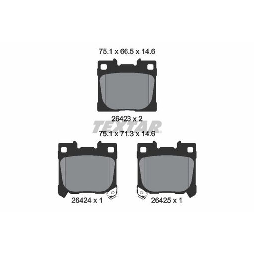 Textar Rear Brake Pad Set 2642301