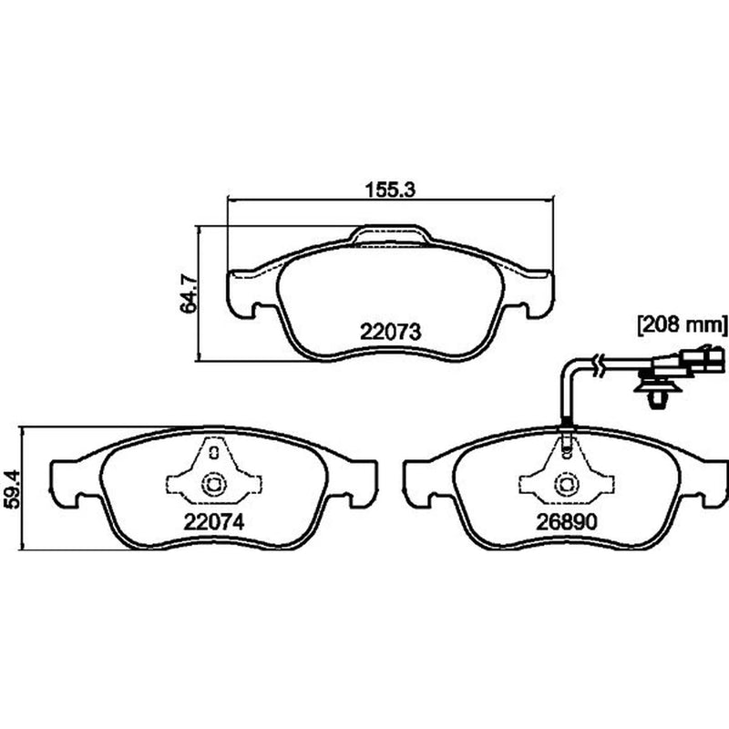 Mintex Front Brake Pad Set MDB4393
