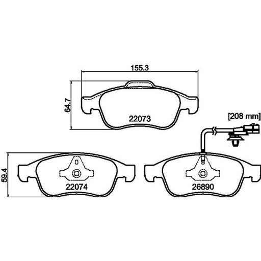 Mintex Front Brake Pad Set MDB4393