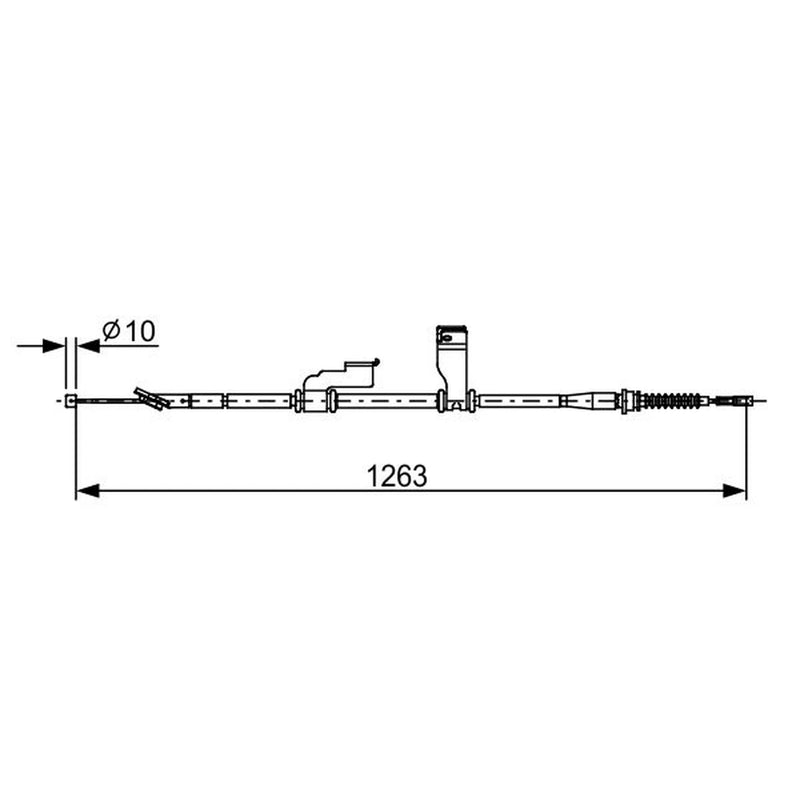 Bosch Handbrake Cable Right Rear 1 987 482 617