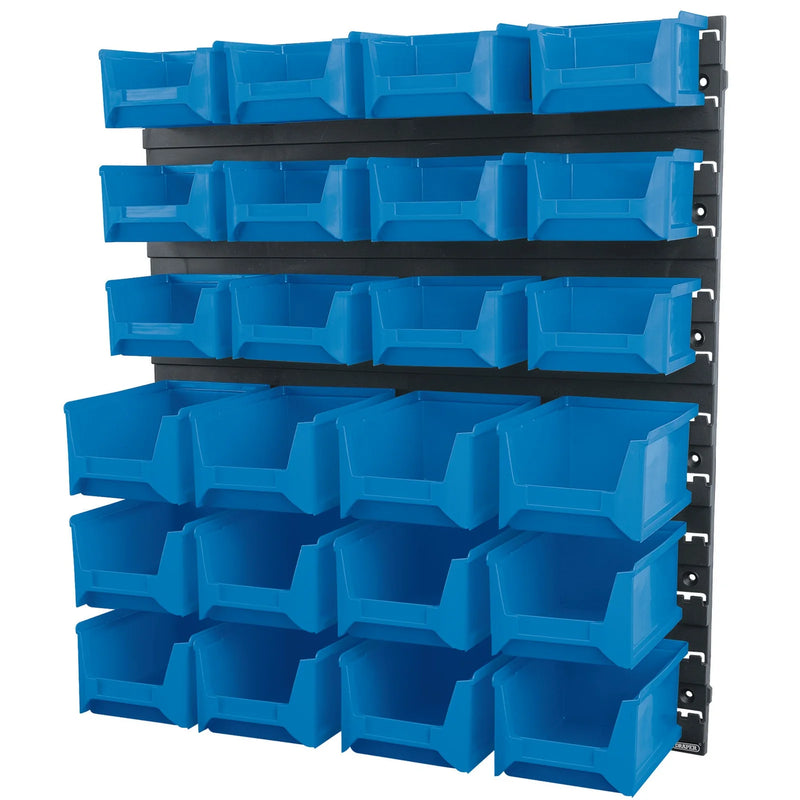 Draper 24 Bin Wall Storage Unit - Small/Medium Bins