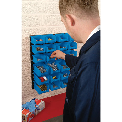 Draper 24 Bin Wall Storage Unit - Small/Medium Bins