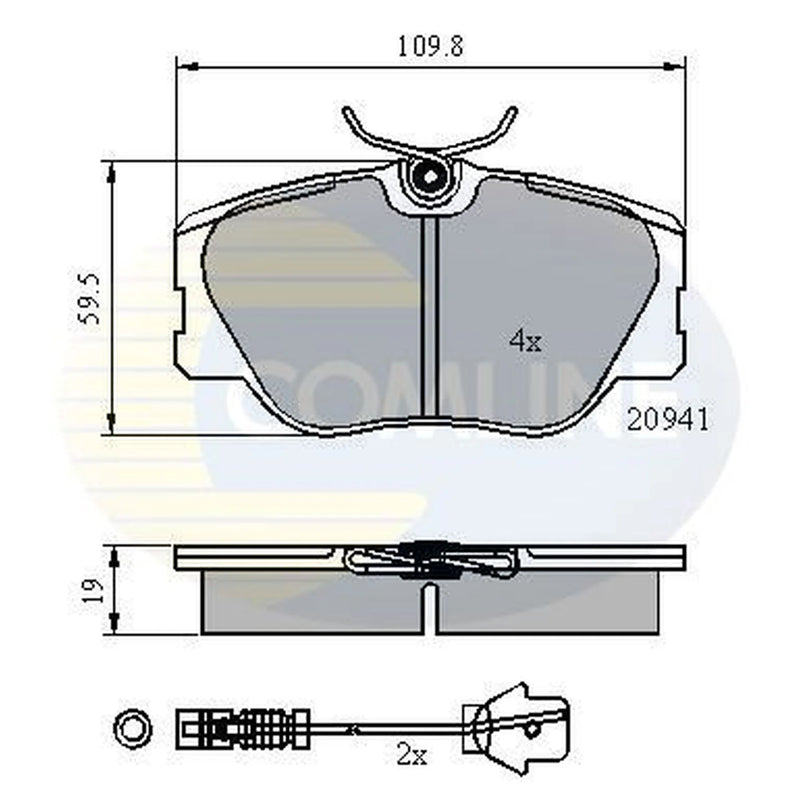 Comline 4 x Front Brake Pad Set CBP2360