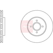 Apec 2 x Vented Front Brake Discs DSK2185
