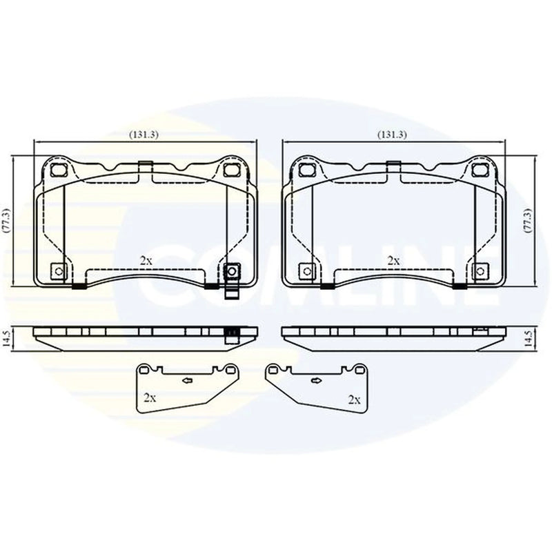 Comline 4 x Front Brake Pad Set CBP32859